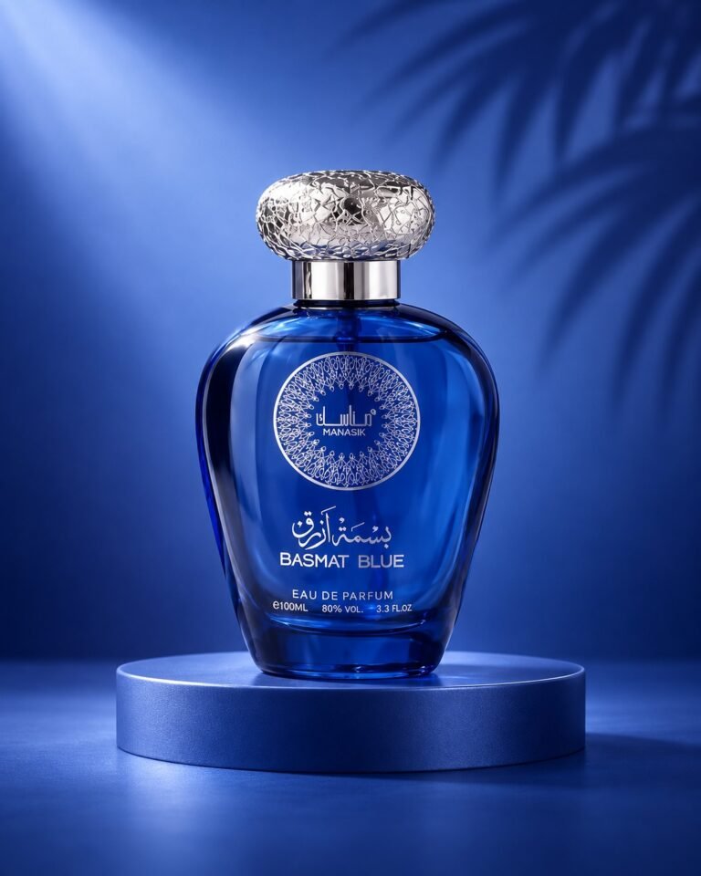 عطر بسمة ازرق من مناسك للعطور 100 ملي